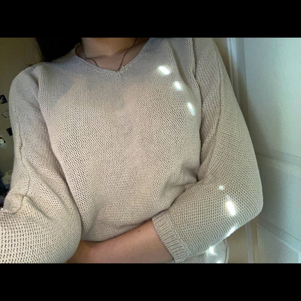 beige sweater